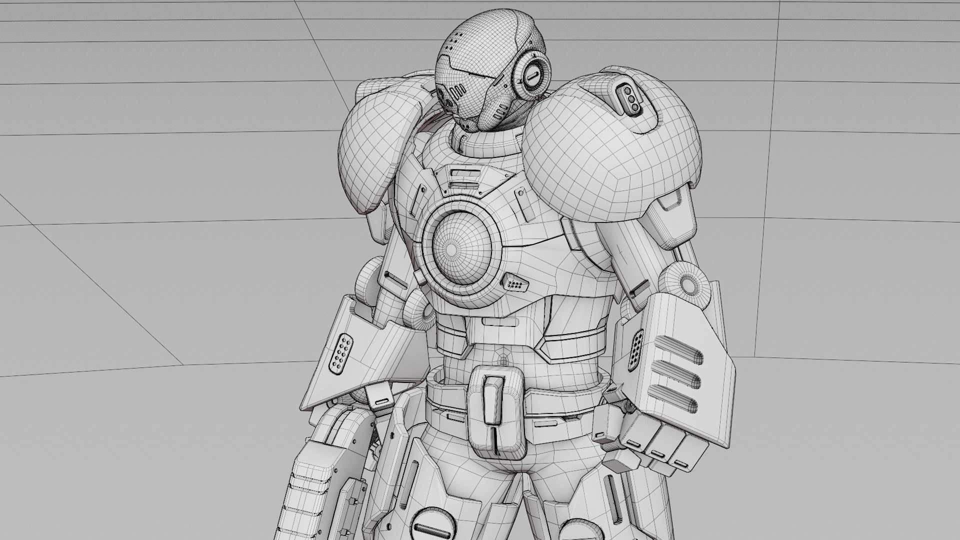 CYBER COP X-3000 RIGGED 3D model_39