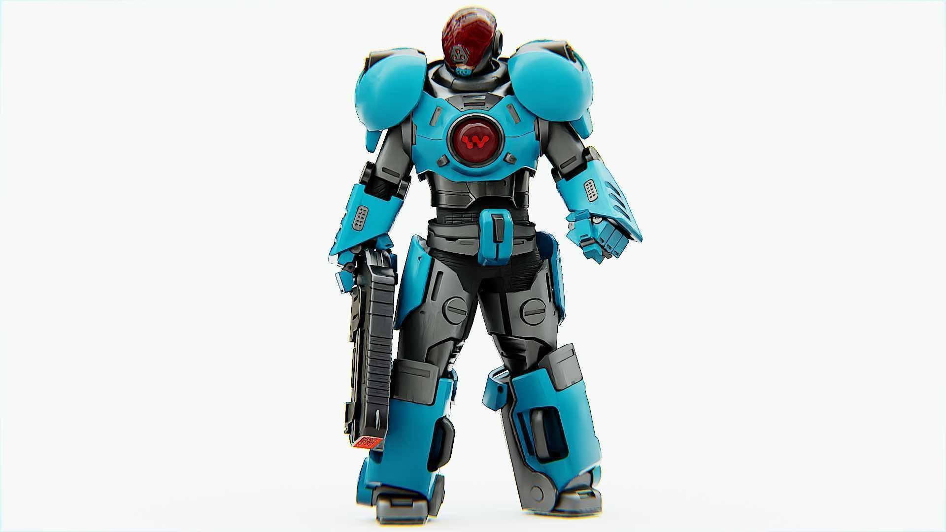 CYBER COP X-3000 RIGGED 3D model_23