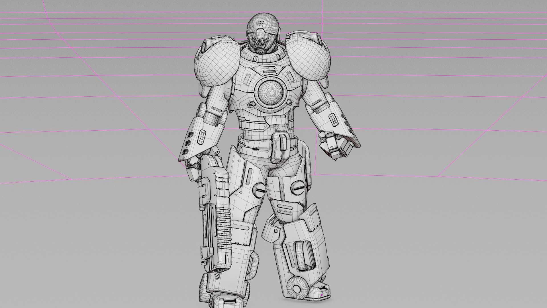 CYBER COP X-3000 RIGGED 3D model_38