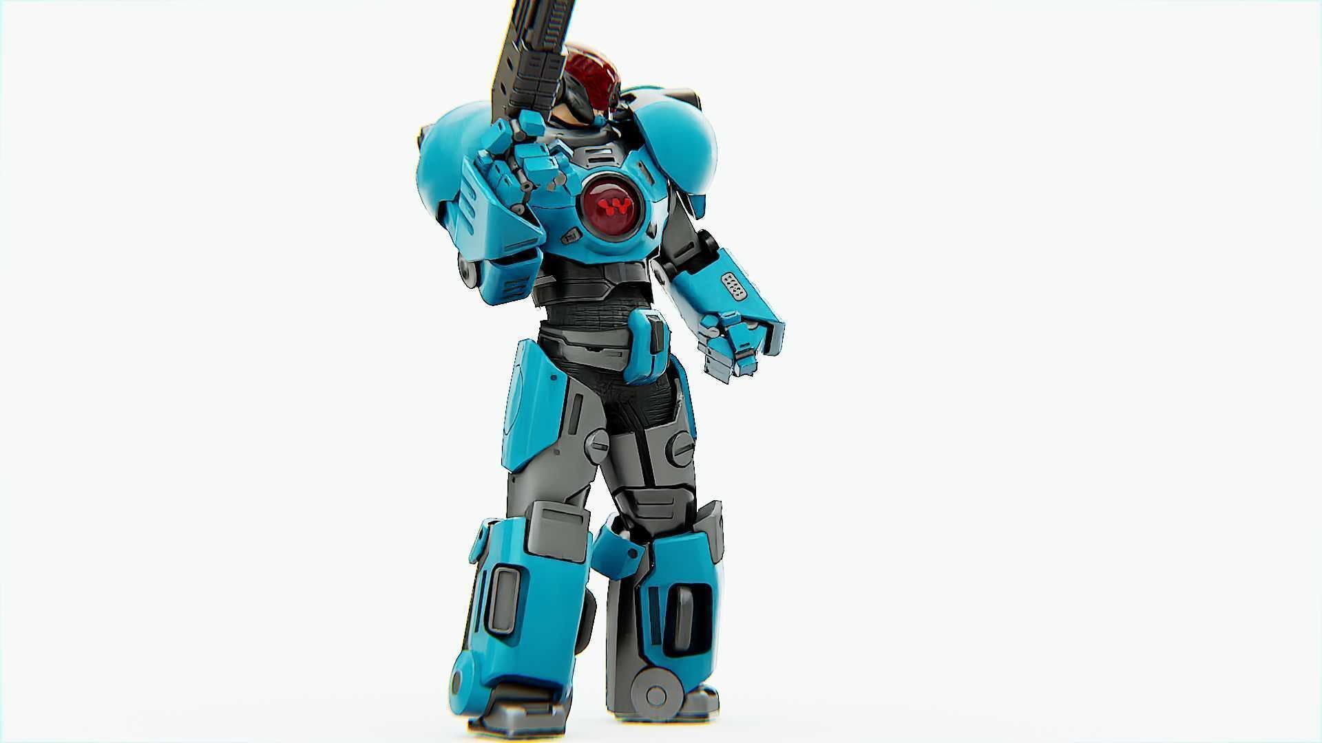 CYBER COP X-3000 RIGGED 3D model_3