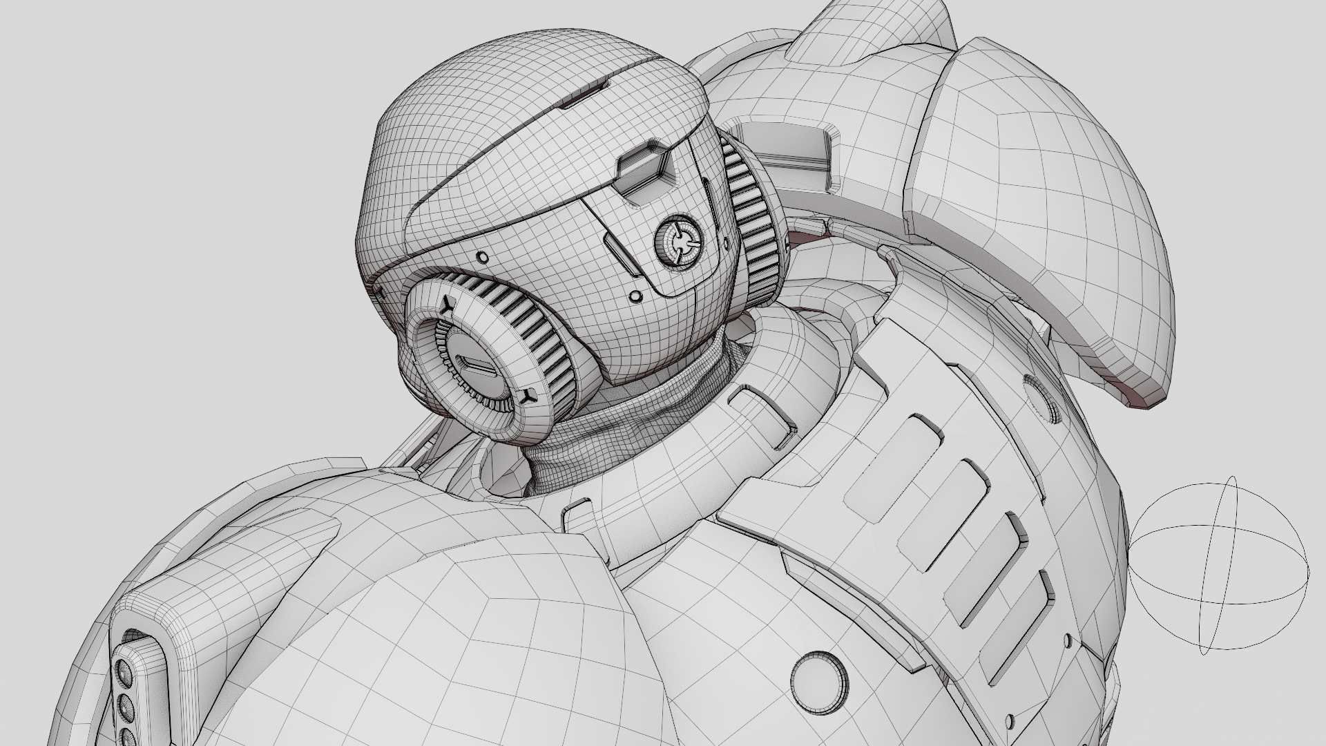 CYBER COP X-3000 RIGGED 3D model_40