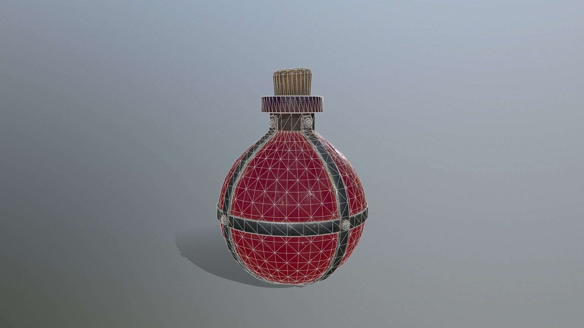 potion bottle  Low-poly 3D model_9