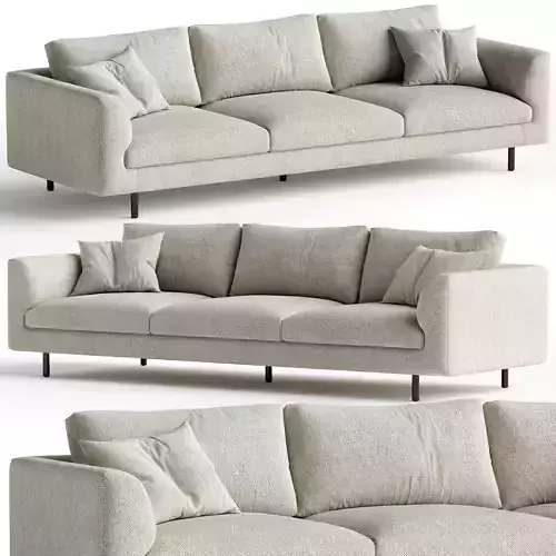Osvaldo 4 Seater Fabric Sofa Low-poly 3D model