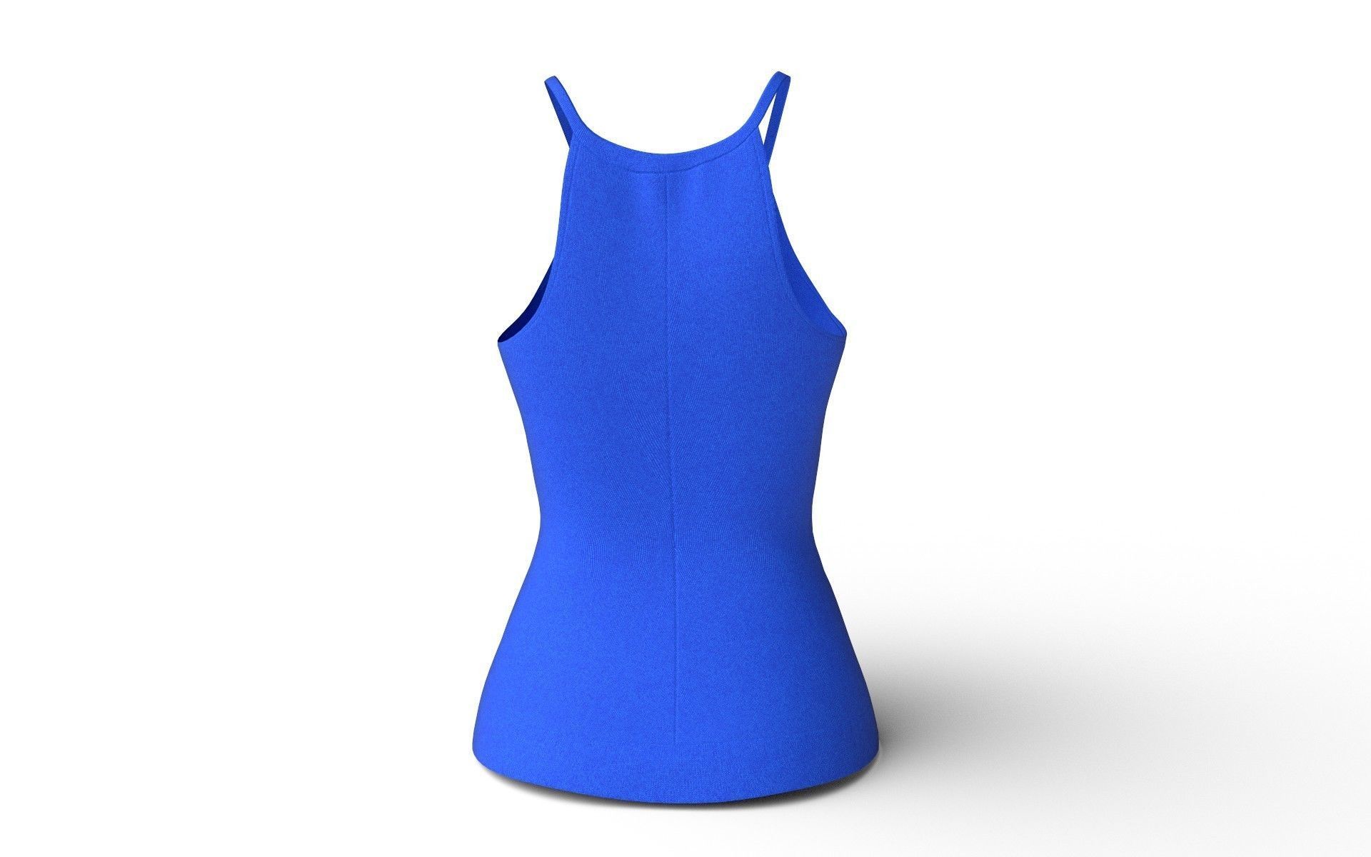 Female Top M07 Low-poly 3D model_5