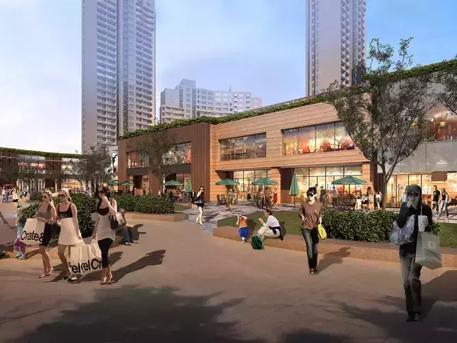 3Dmax fashion city commercial square building 59