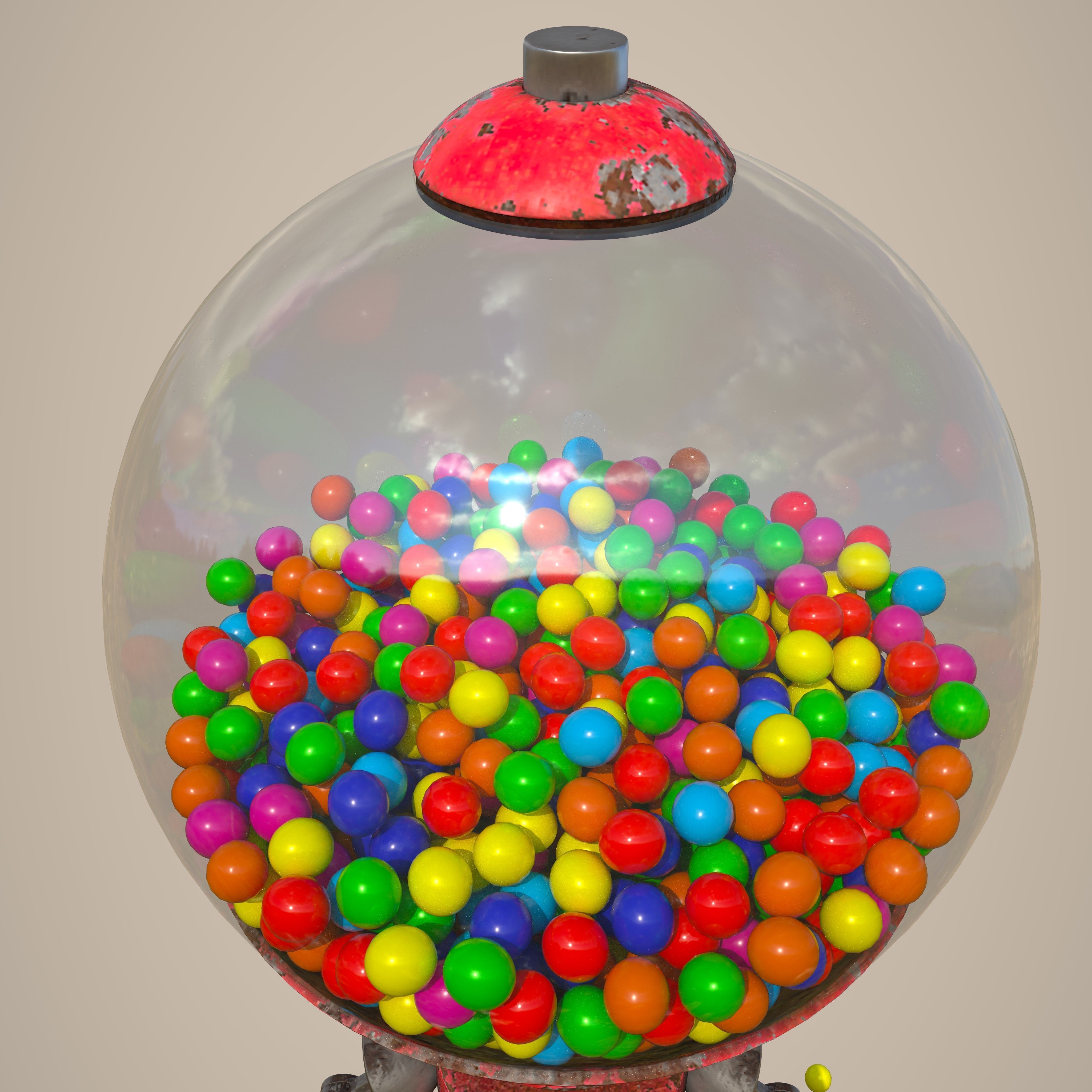 Candy Robot 4k textures Low-poly 3D model_4