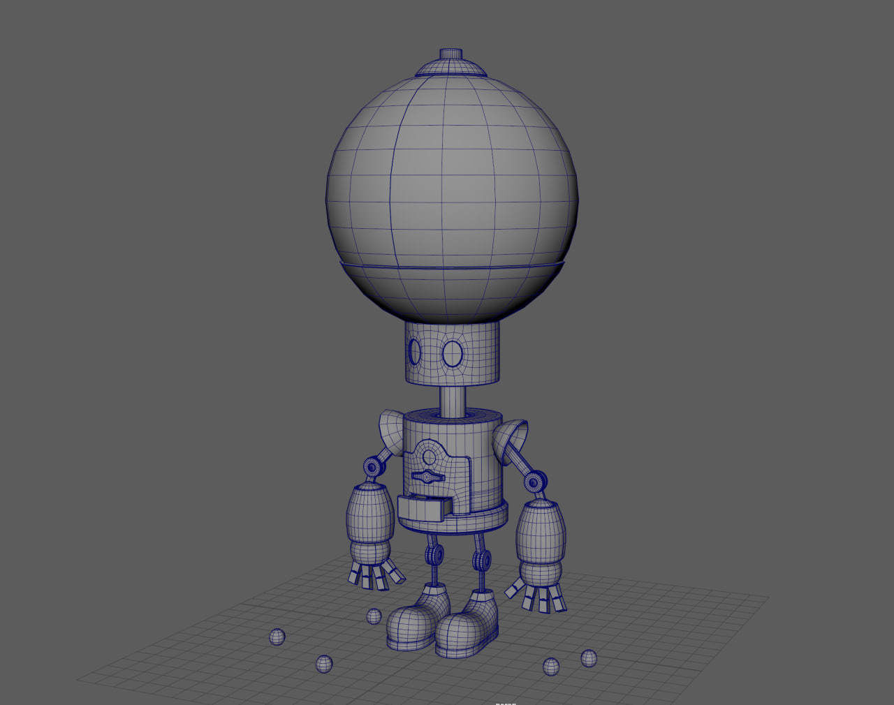 Candy Robot 4k textures Low-poly 3D model_9