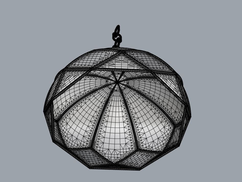 Dome Mughal lighting 3D print model 3D print model_4