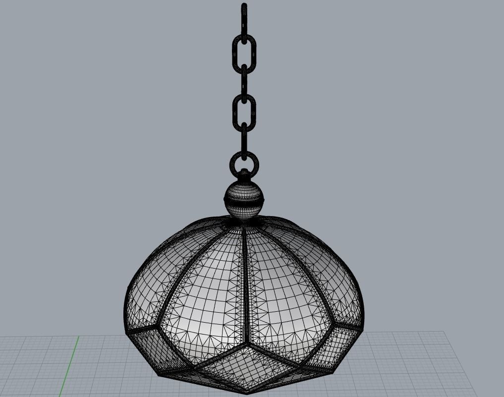 Dome Mughal lighting 3D print model 3D print model_3