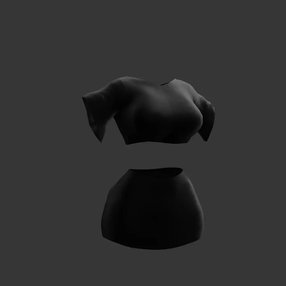 Dress Crop and Skirt Free low-poly 3D model