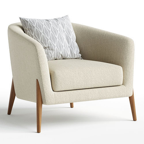 Delray Chair Low-poly 3D model