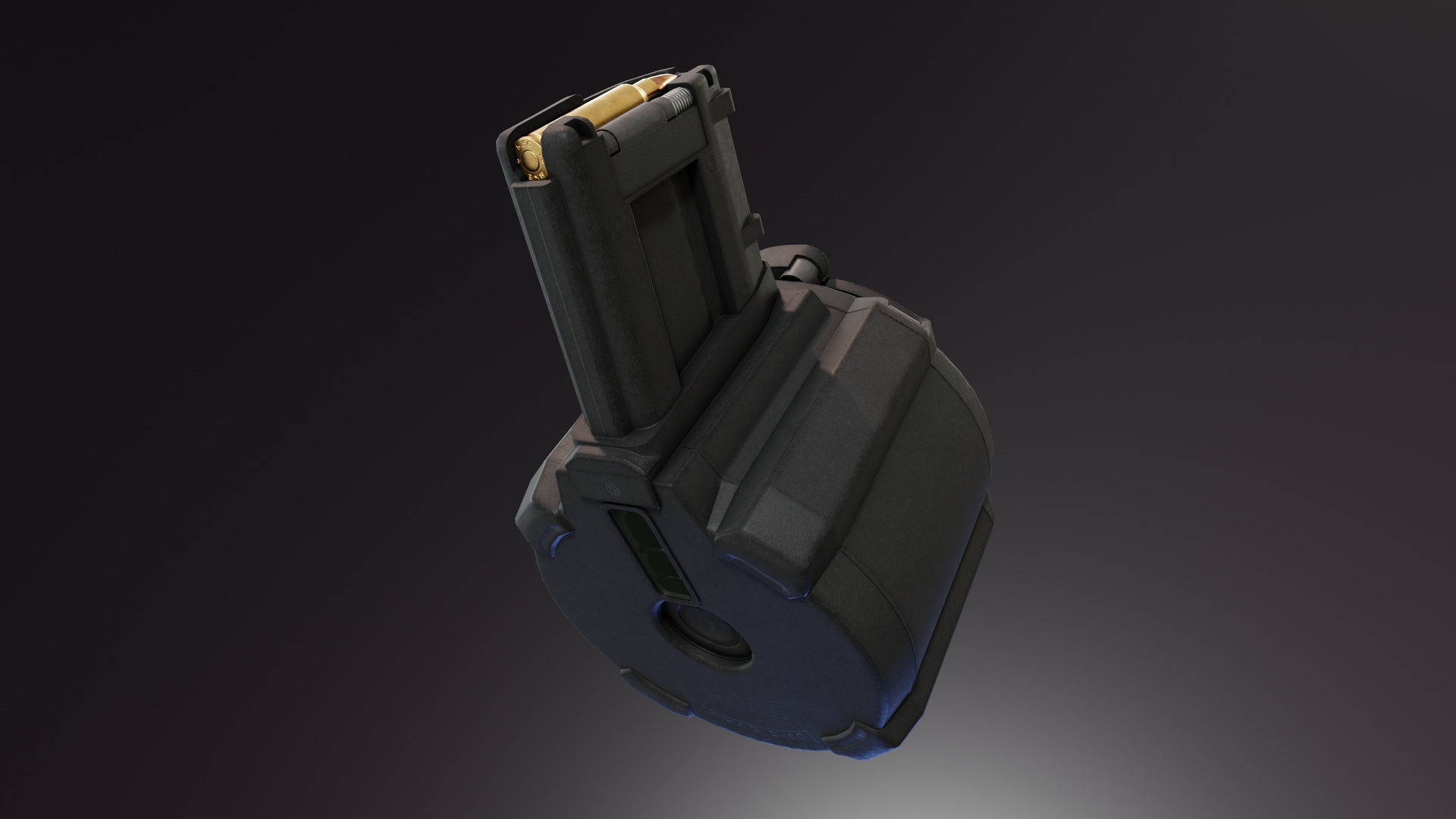 PMAG D50 Drum Magazine Low-poly 3D model_1