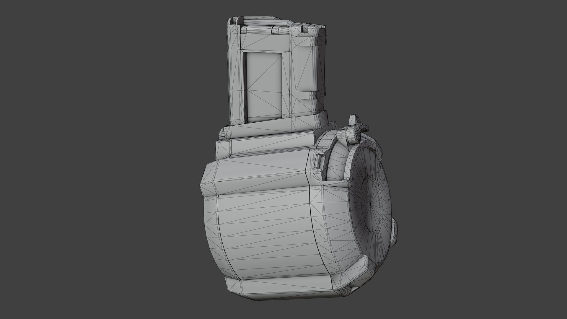 PMAG D50 Drum Magazine Low-poly 3D model_3