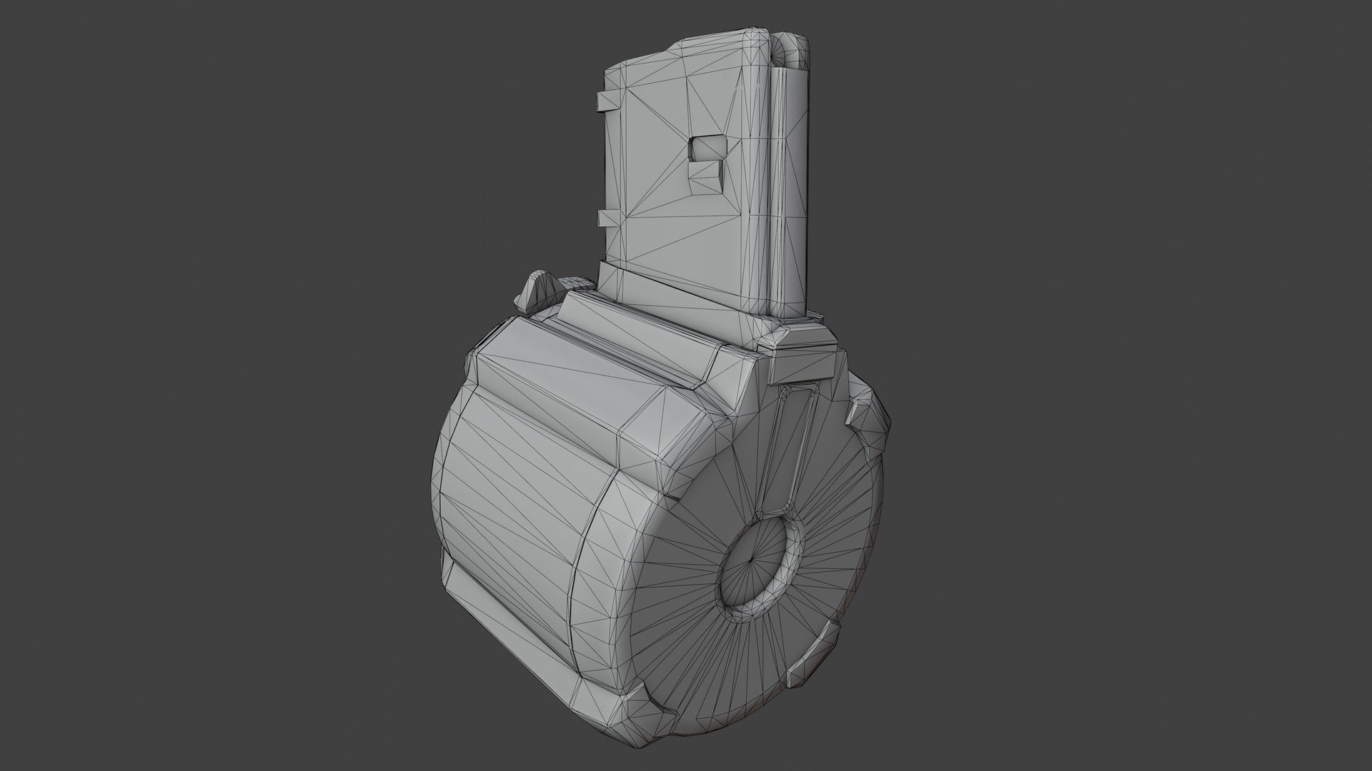 PMAG D50 Drum Magazine Low-poly 3D model_4