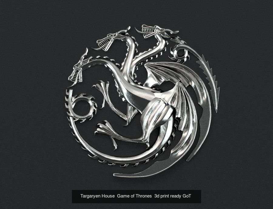 Coats of arms of the great houses of Game of Thrones 3D Model Collection_3