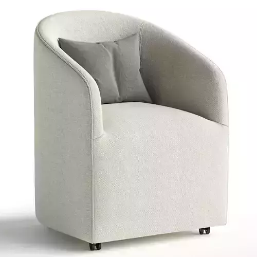 Baldwin Upholstered Barrel Back Swivel Dining Chair