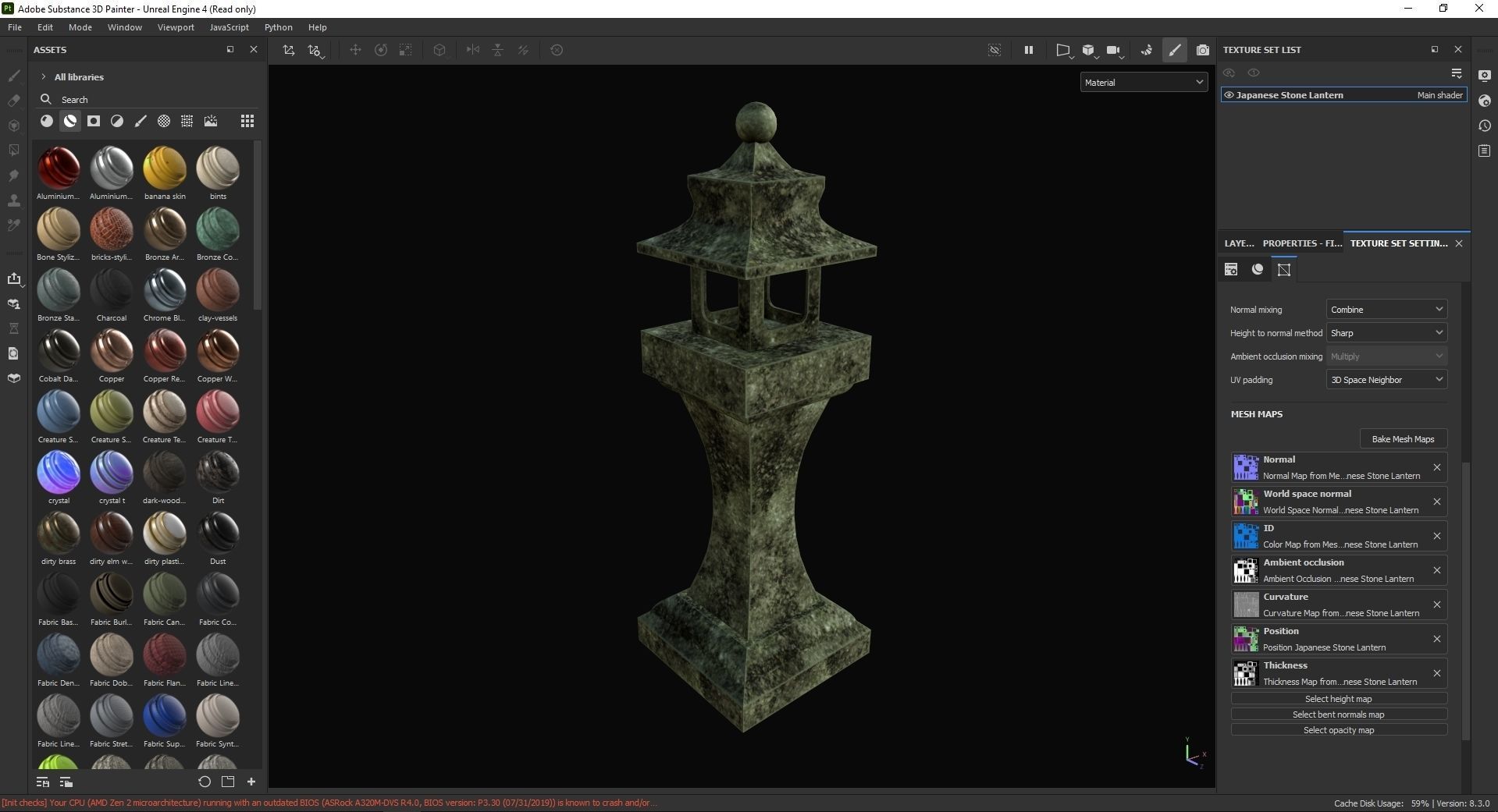 Japanese Stone Lantern 3D Model Low-poly 3D model_7