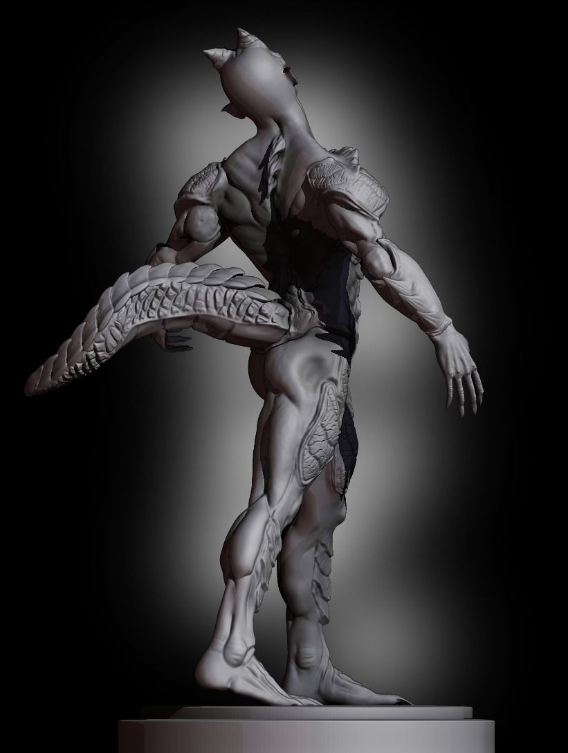 Half Dragon 3D print model_1