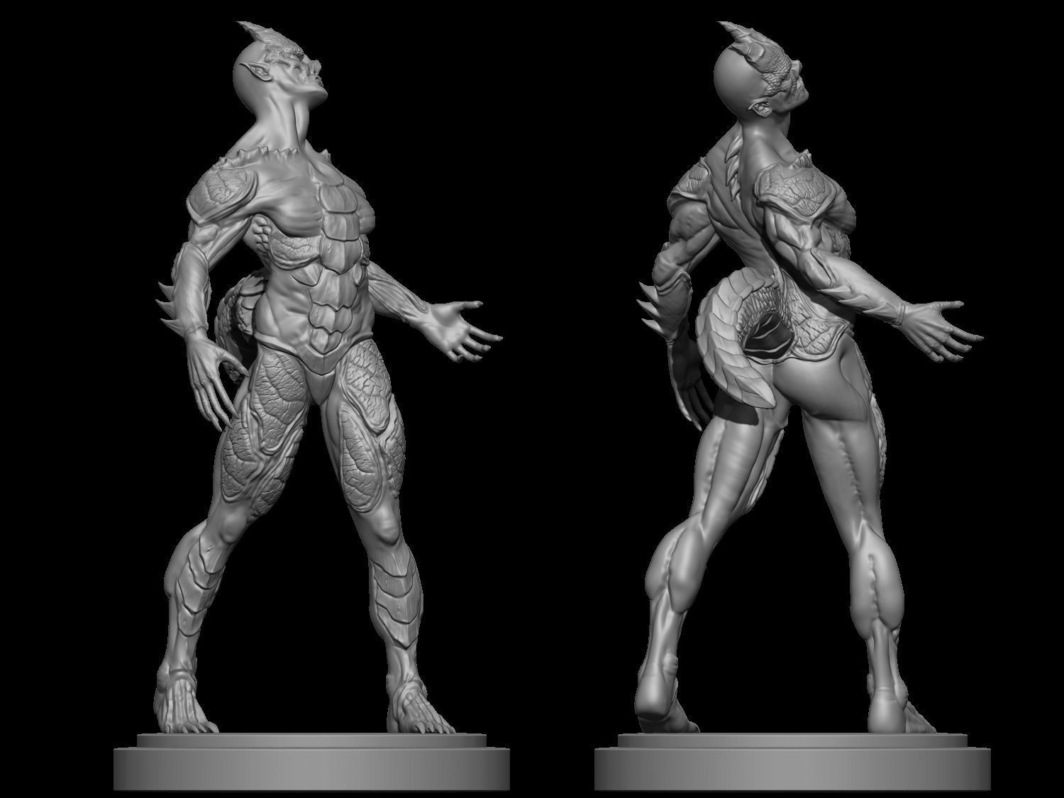 Half Dragon 3D print model_9