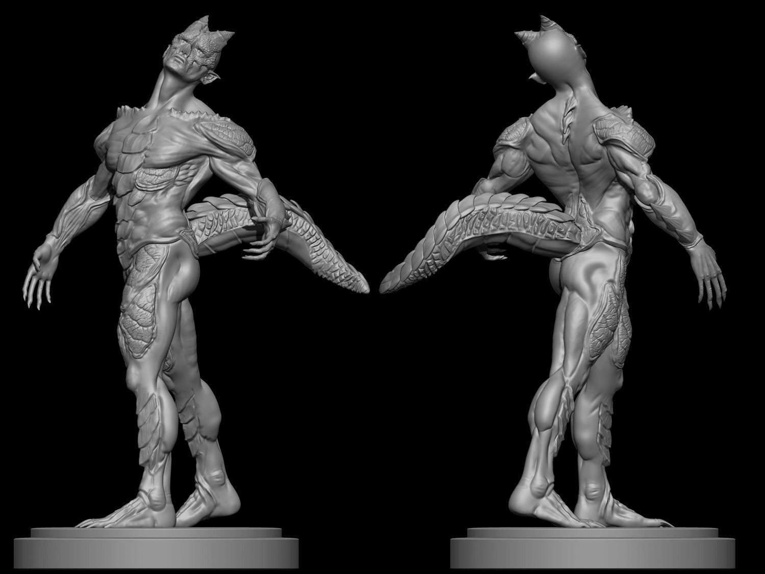 Half Dragon 3D print model_8