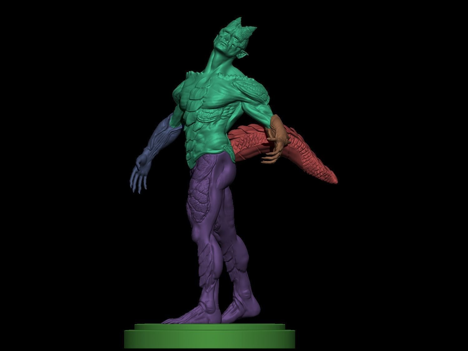 Half Dragon 3D print model_10
