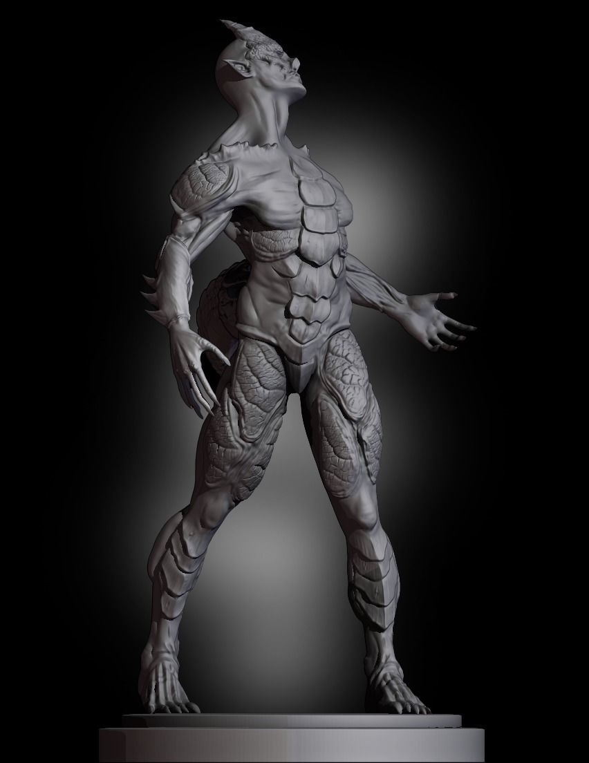 Half Dragon 3D print model_2