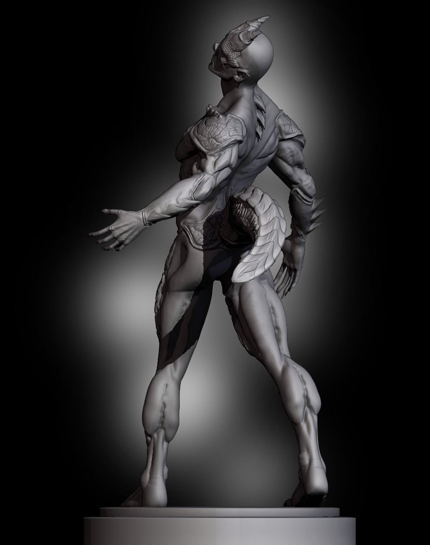 Half Dragon 3D print model_3