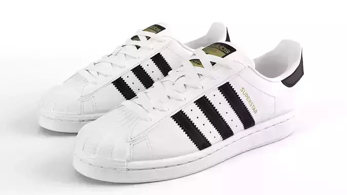 adidas superstar PBR Low-poly 3D model