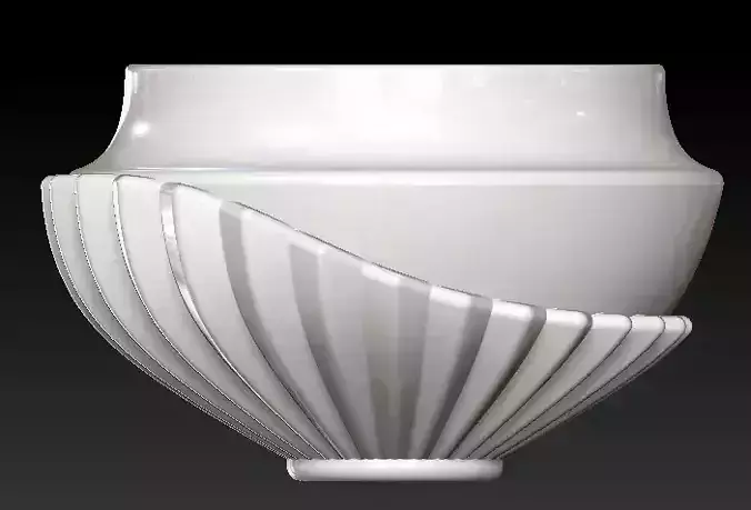 Modern style decorative ceramic bowl 3D print model