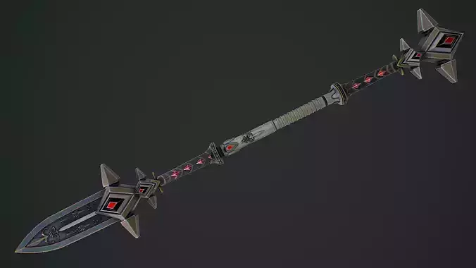 Combat Staff 1 3D Model Low-poly 3D model