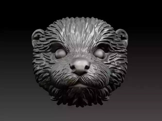 Otter Head for pendant or wall 3D print model
