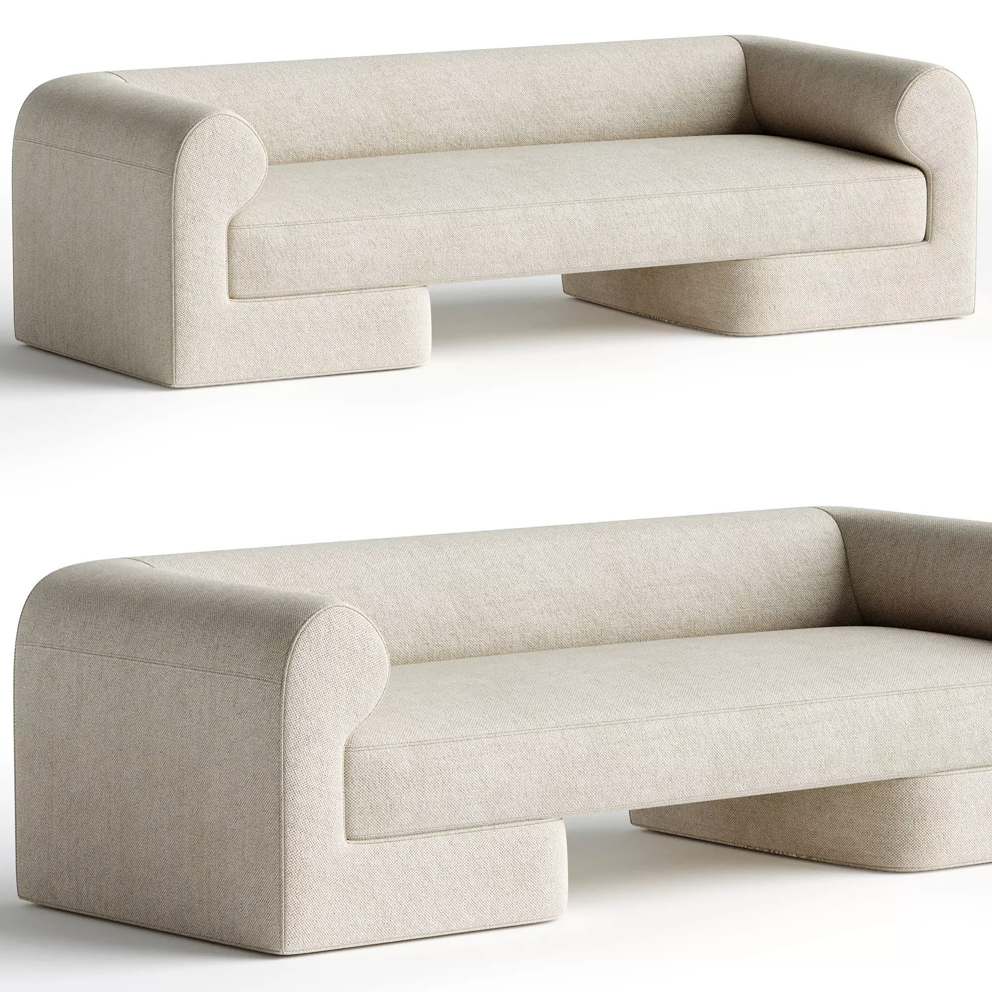 Ionic Sofa Low-poly 3D model_0