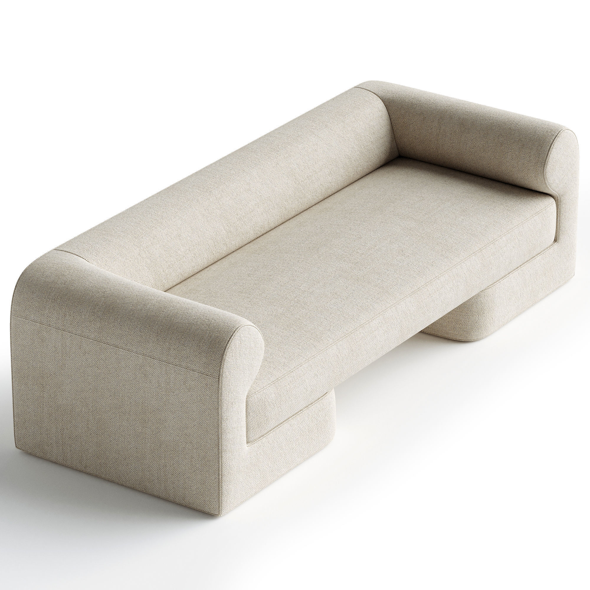 Ionic Sofa Low-poly 3D model_1