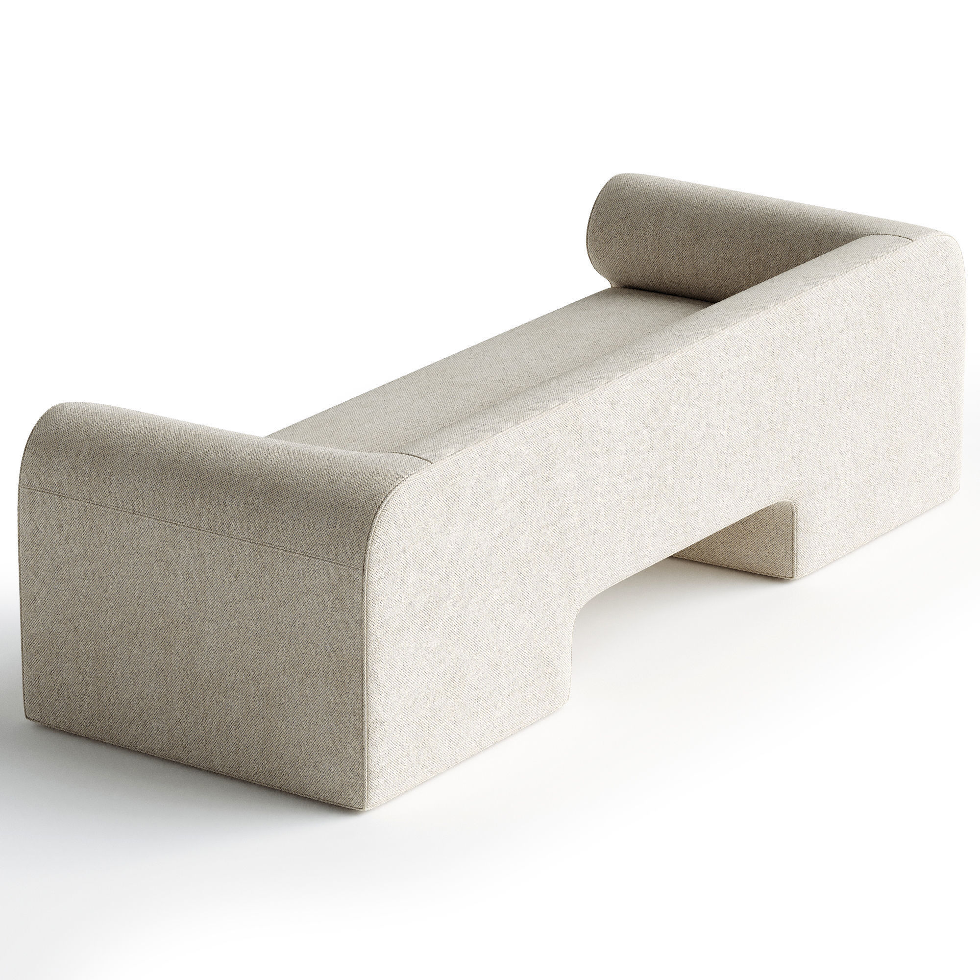 Ionic Sofa Low-poly 3D model_2