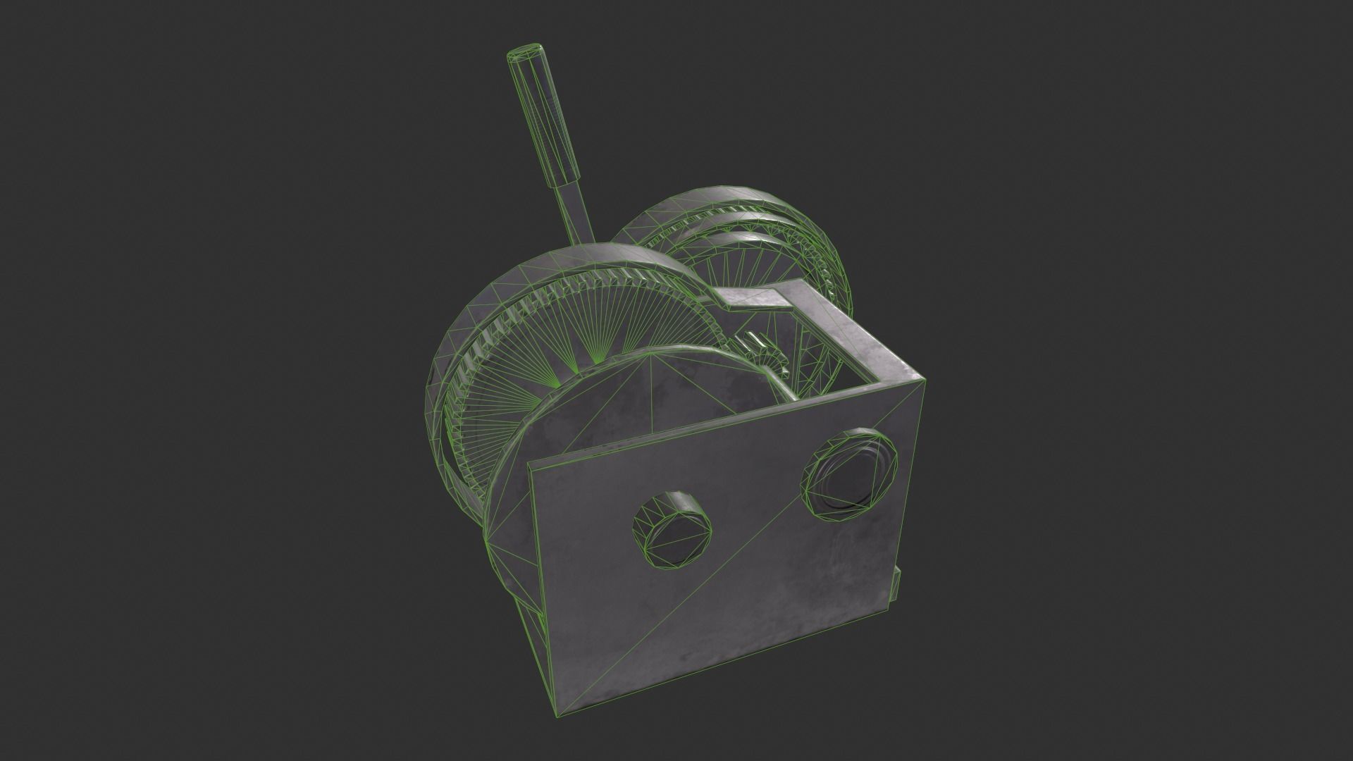 Crank Mechanism Low-poly 3D model_4