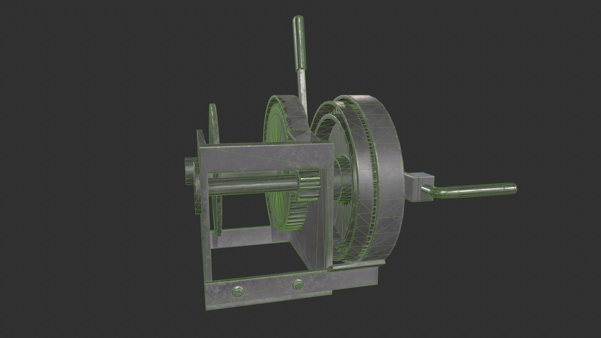 Crank Mechanism Low-poly 3D model_6