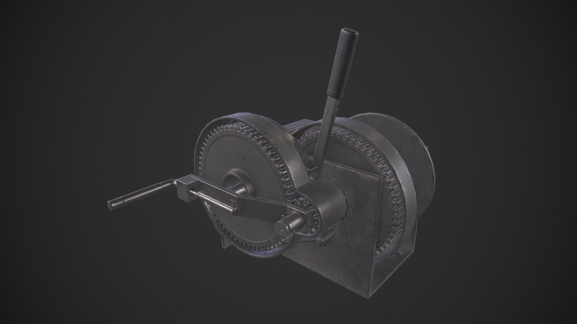 Crank Mechanism Low-poly 3D model_1