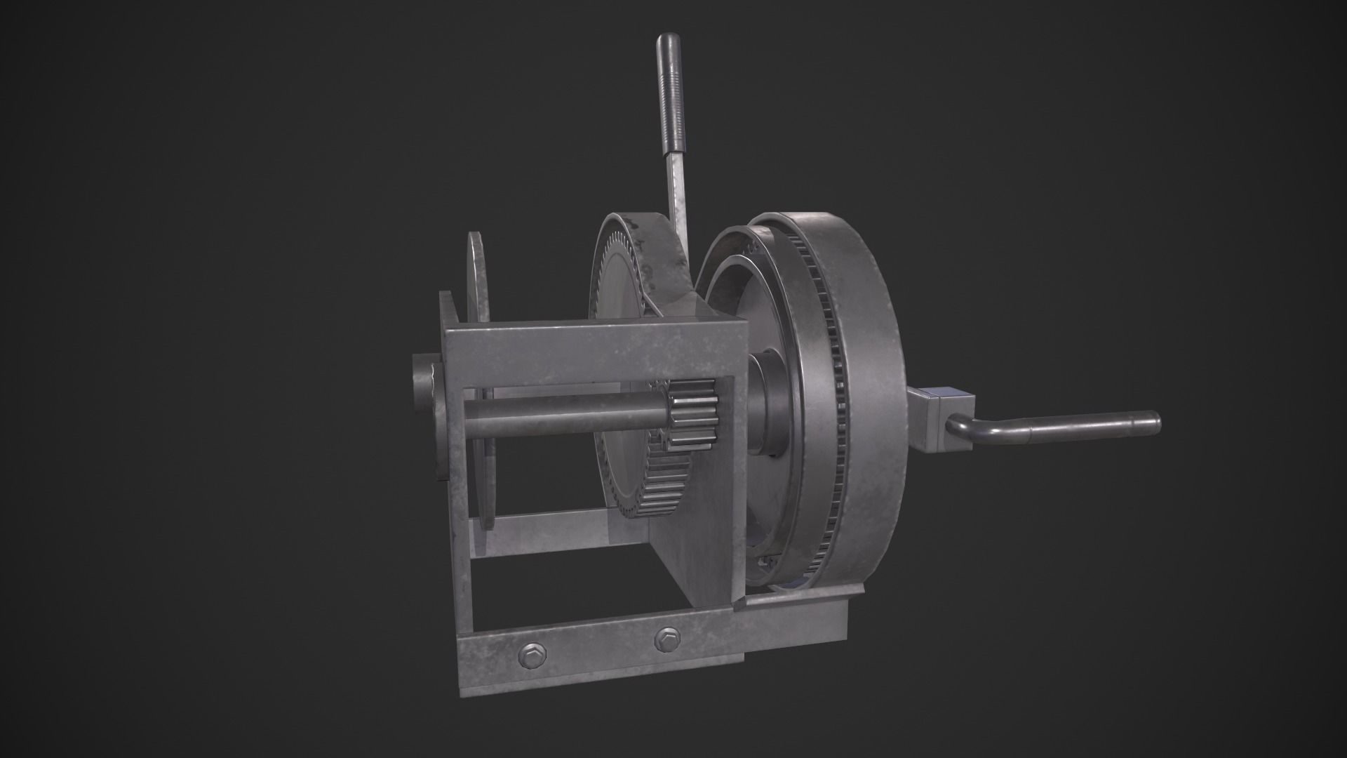 Crank Mechanism Low-poly 3D model_5
