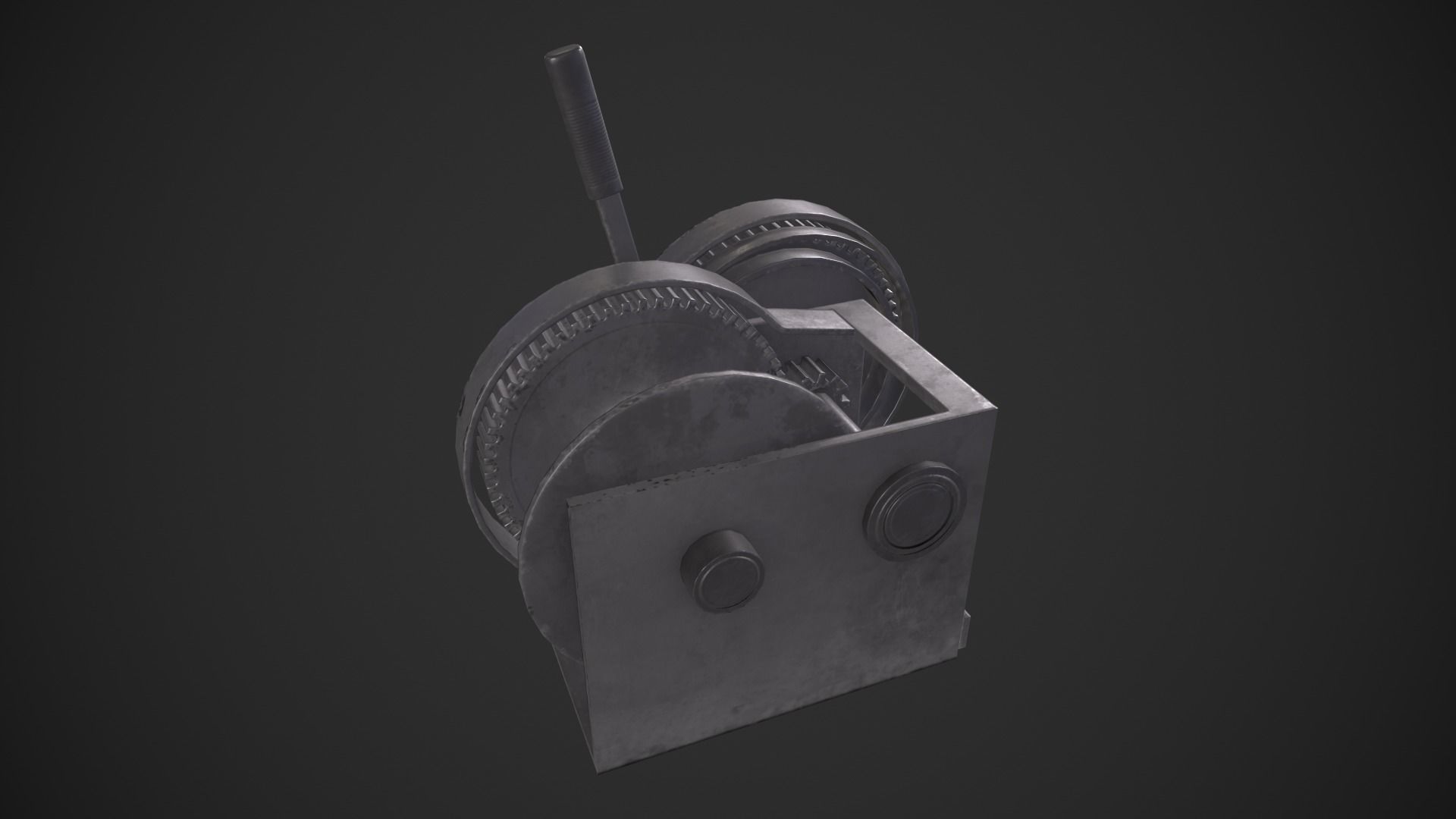 Crank Mechanism Low-poly 3D model_3