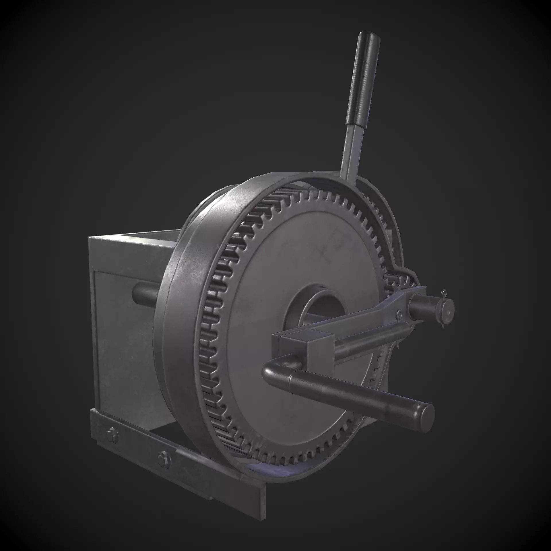 Crank Mechanism Low-poly 3D model_0