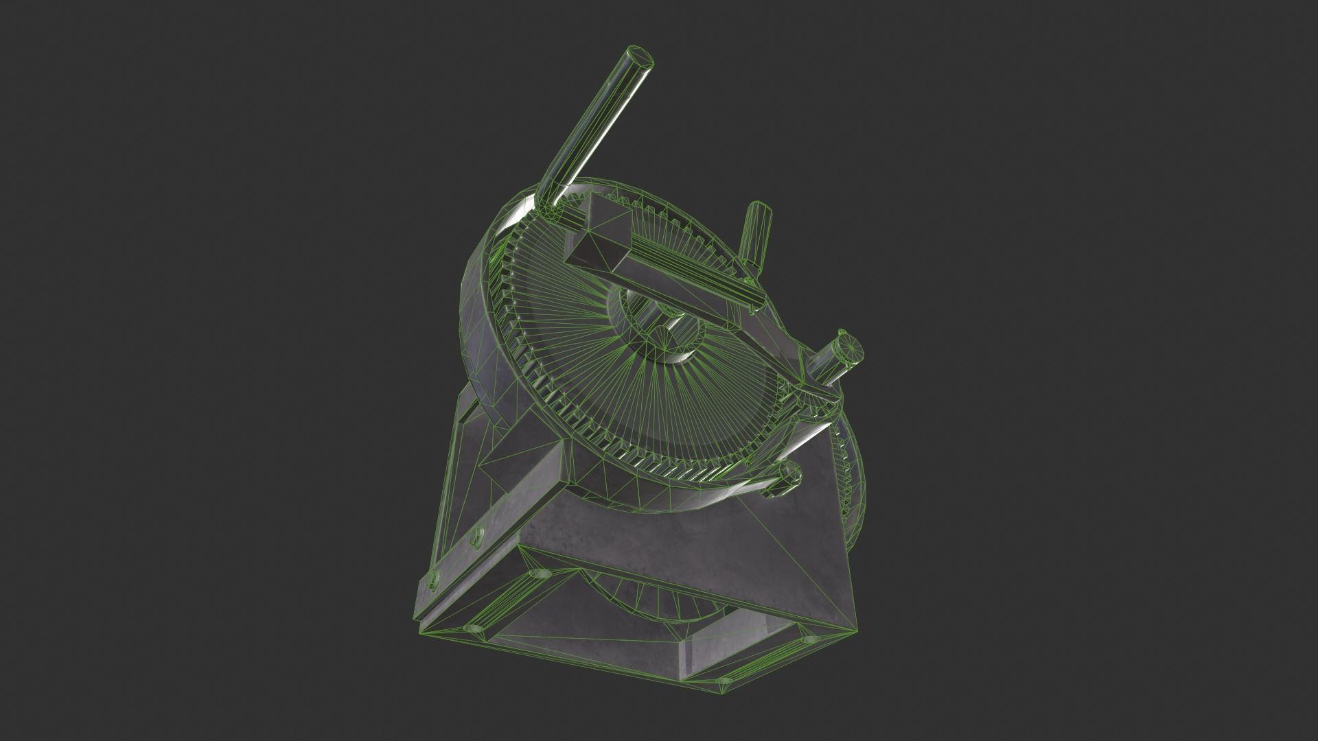 Crank Mechanism Low-poly 3D model_8