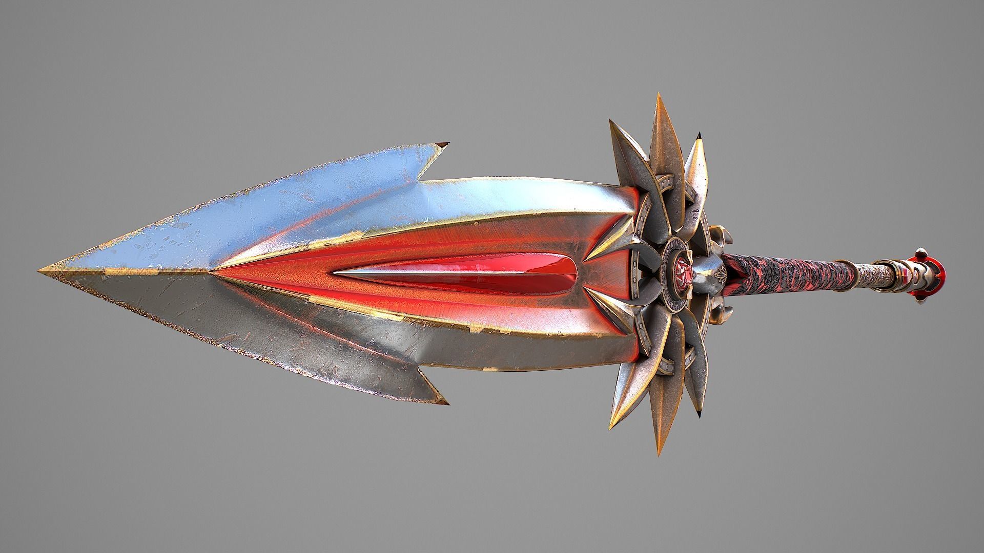 Combat Staff 2 3D Model Low-poly 3D model_10