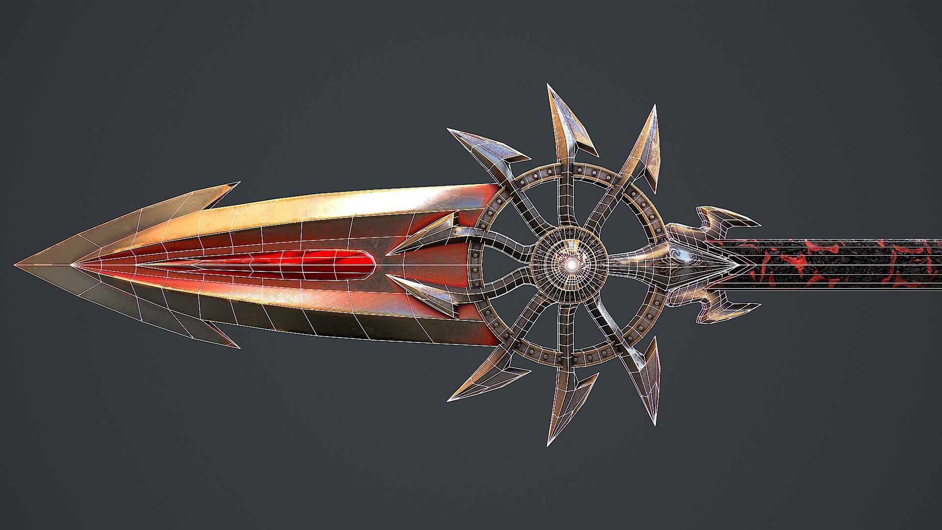 Combat Staff 2 3D Model Low-poly 3D model_5