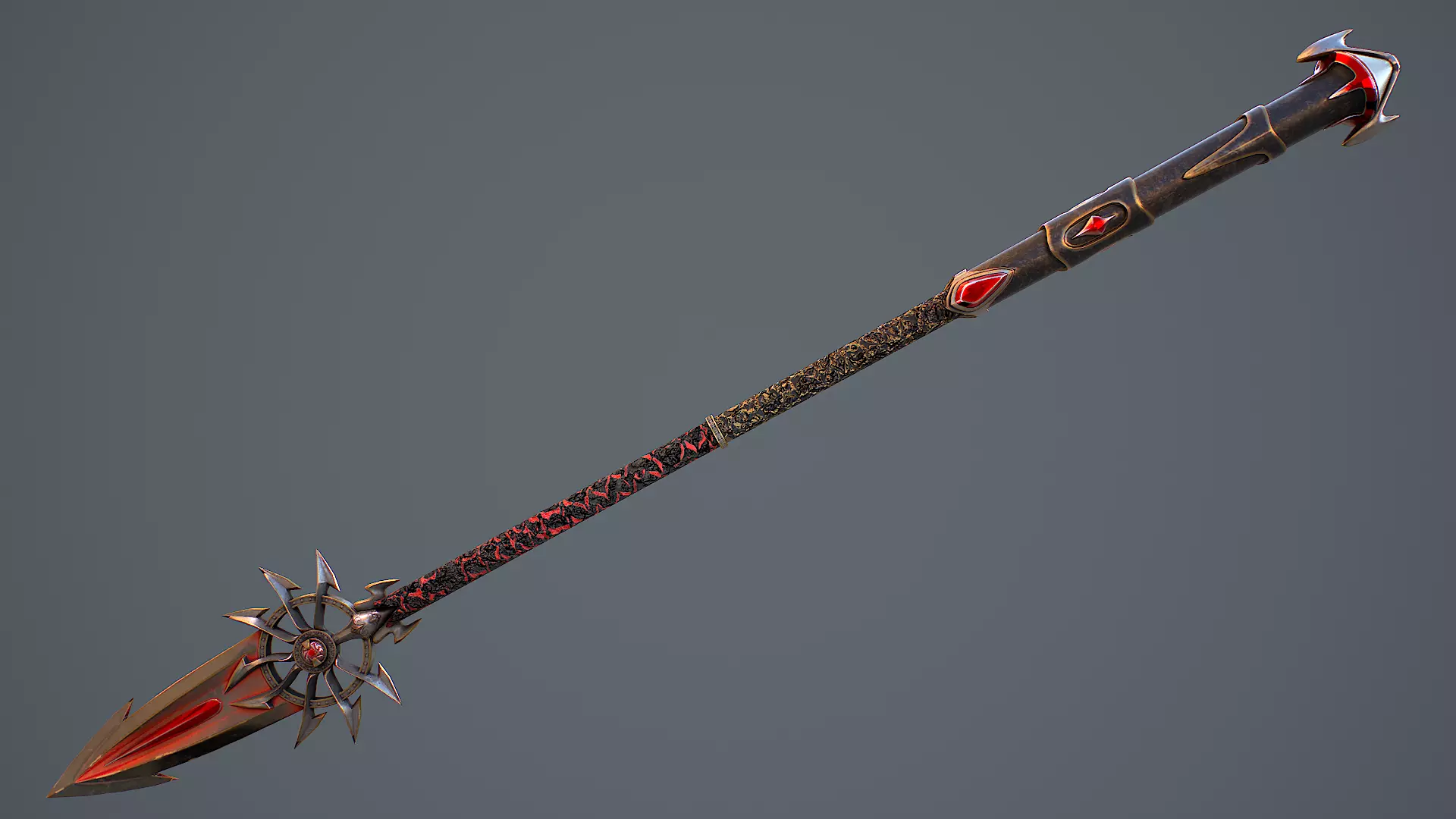 Combat Staff 2 3D Model Low-poly 3D model_0