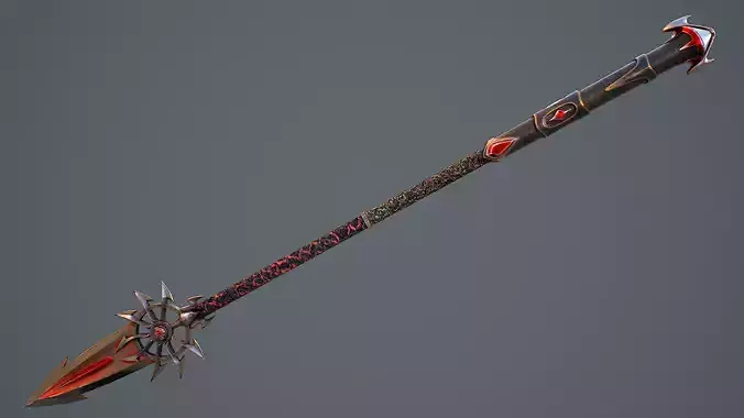 Combat Staff 2 3D Model Low-poly 3D model