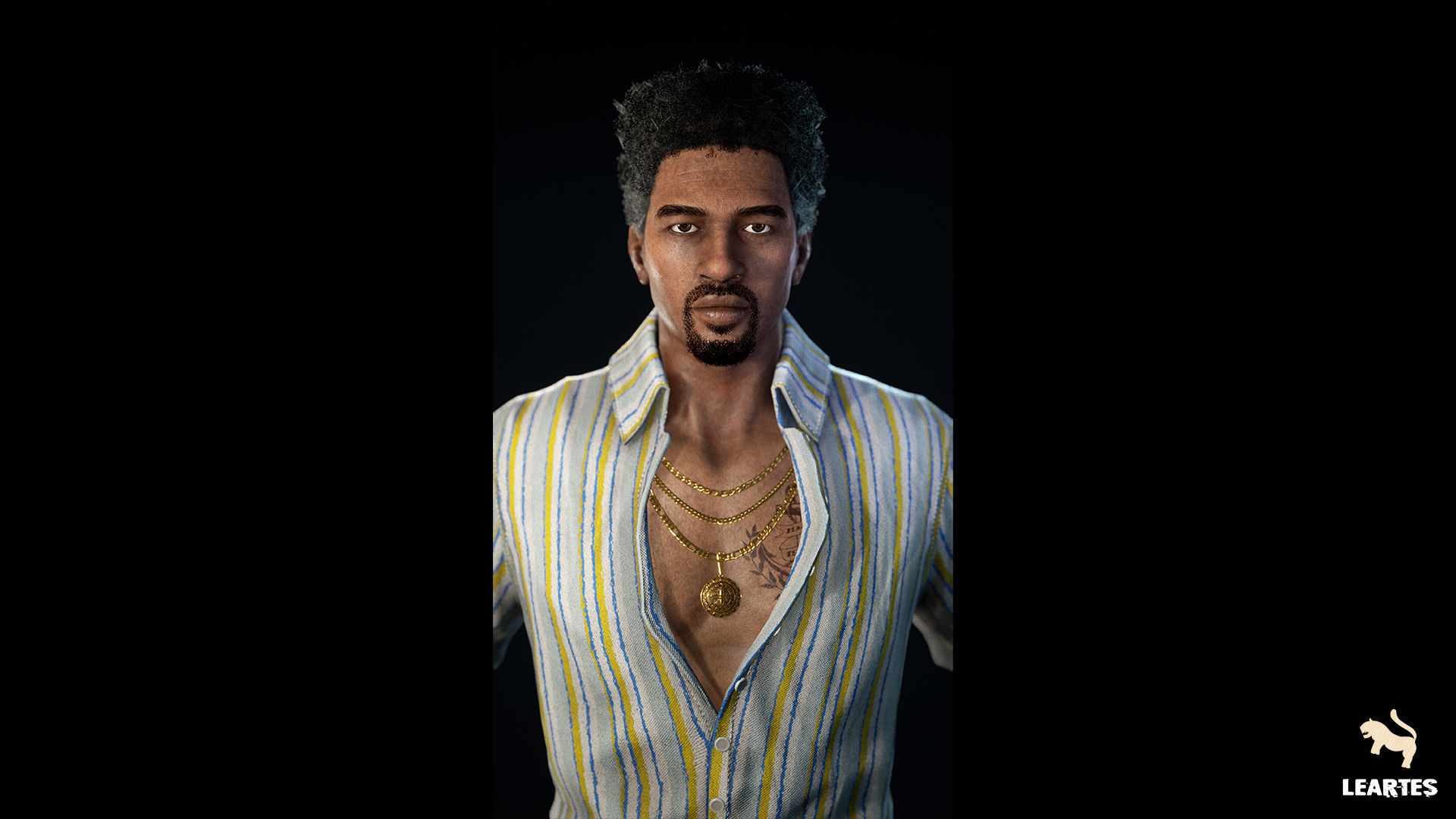 1950s Characters Bundle Low-poly 3D model_9