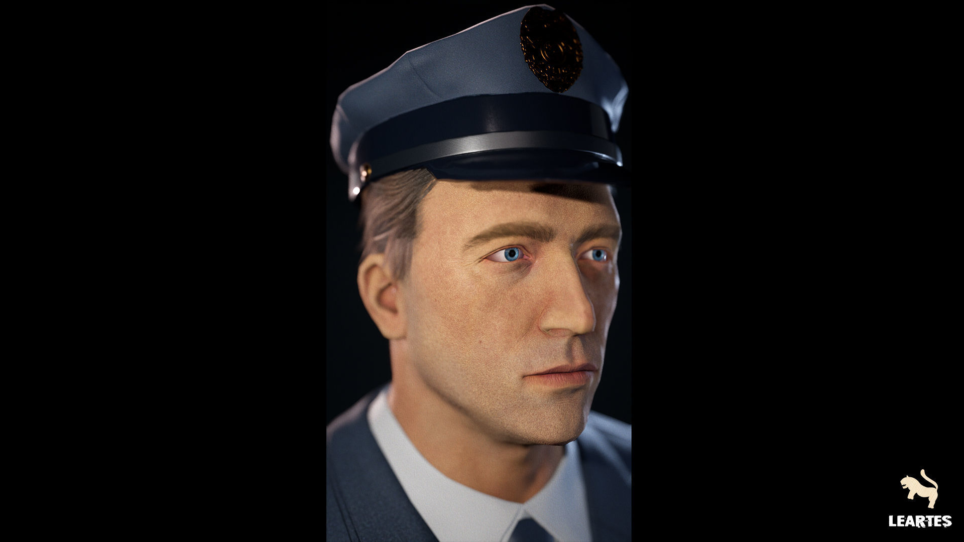 1950s Characters Bundle Low-poly 3D model_7