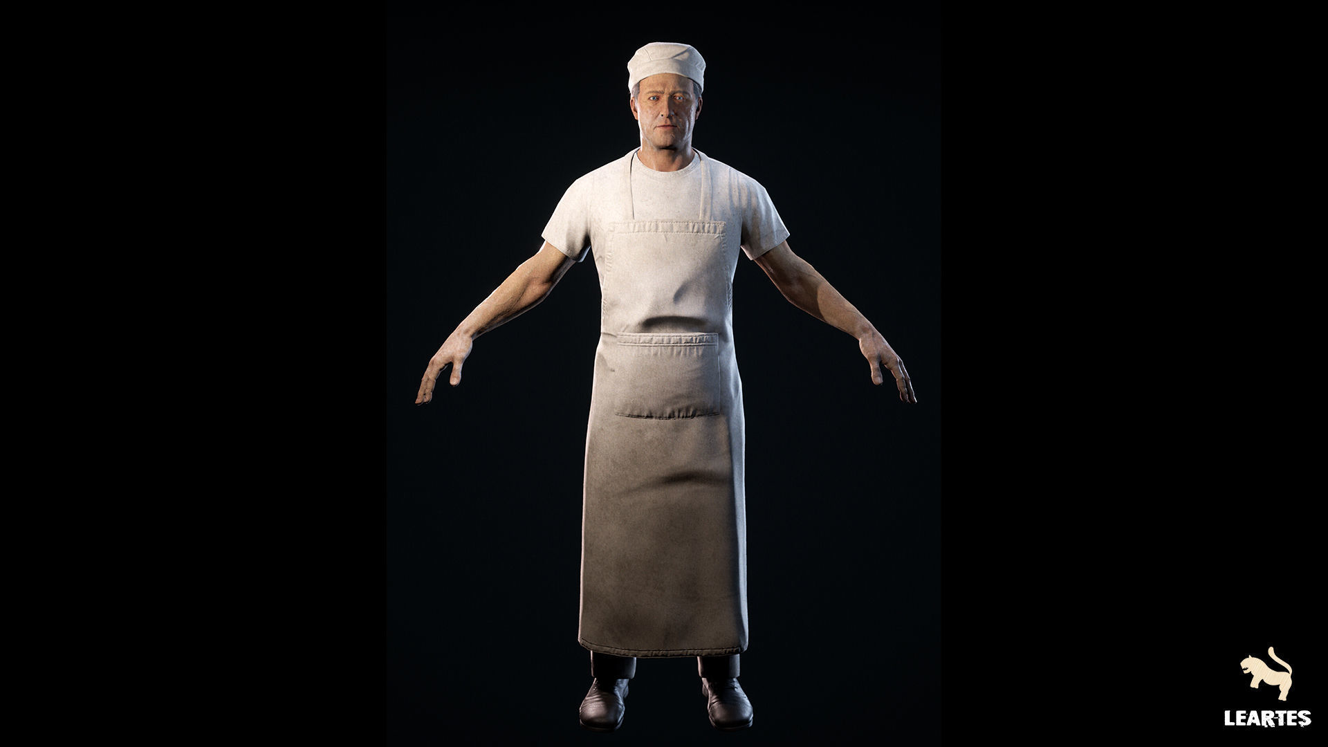 1950s Characters Bundle Low-poly 3D model_3