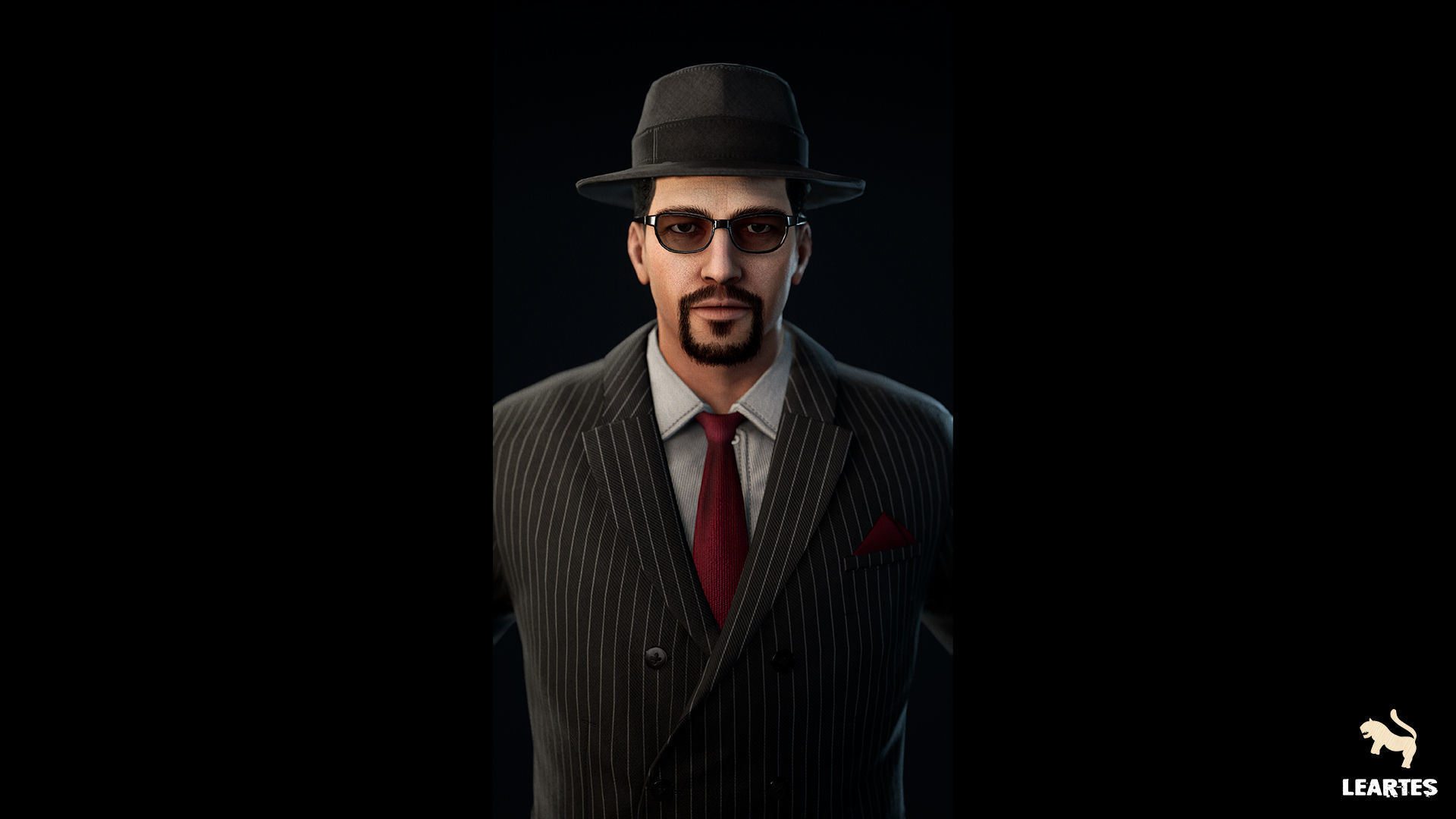 1950s Characters Bundle Low-poly 3D model_14