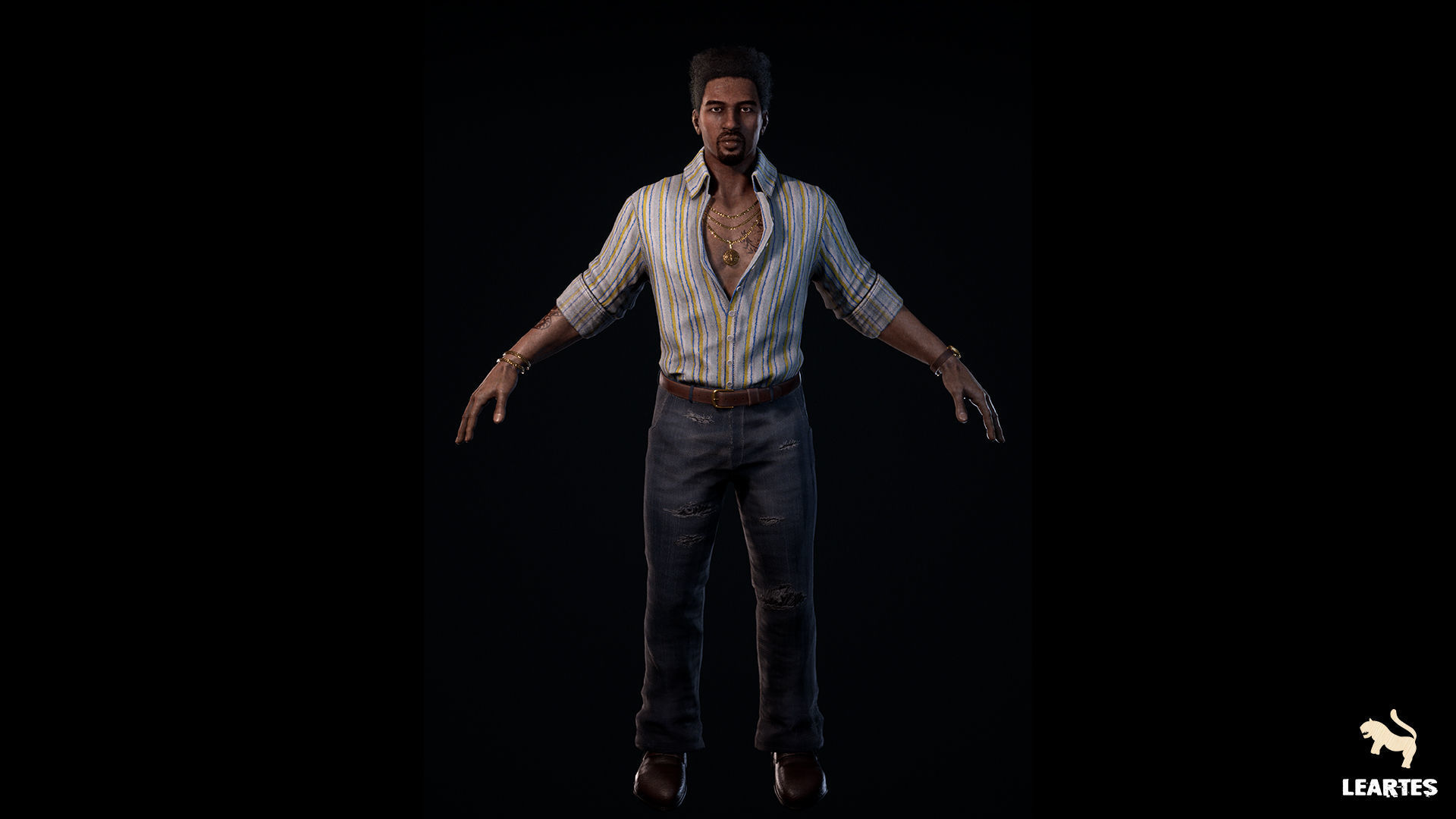 1950s Characters Bundle Low-poly 3D model_12